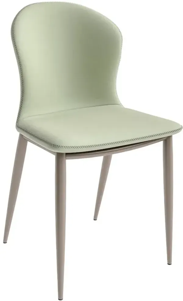 LeisureMod Mosaic Collection Modern Dining Chair in Light Grey