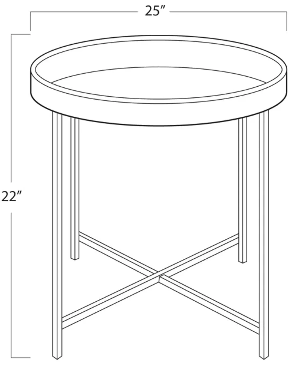 Derby Leather Tray Table