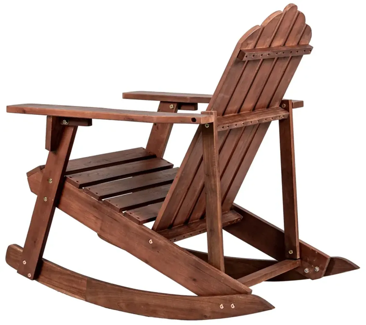 Kiawah Outdoor Patio Classic Acacia Wood Adirondack Rocking Chair