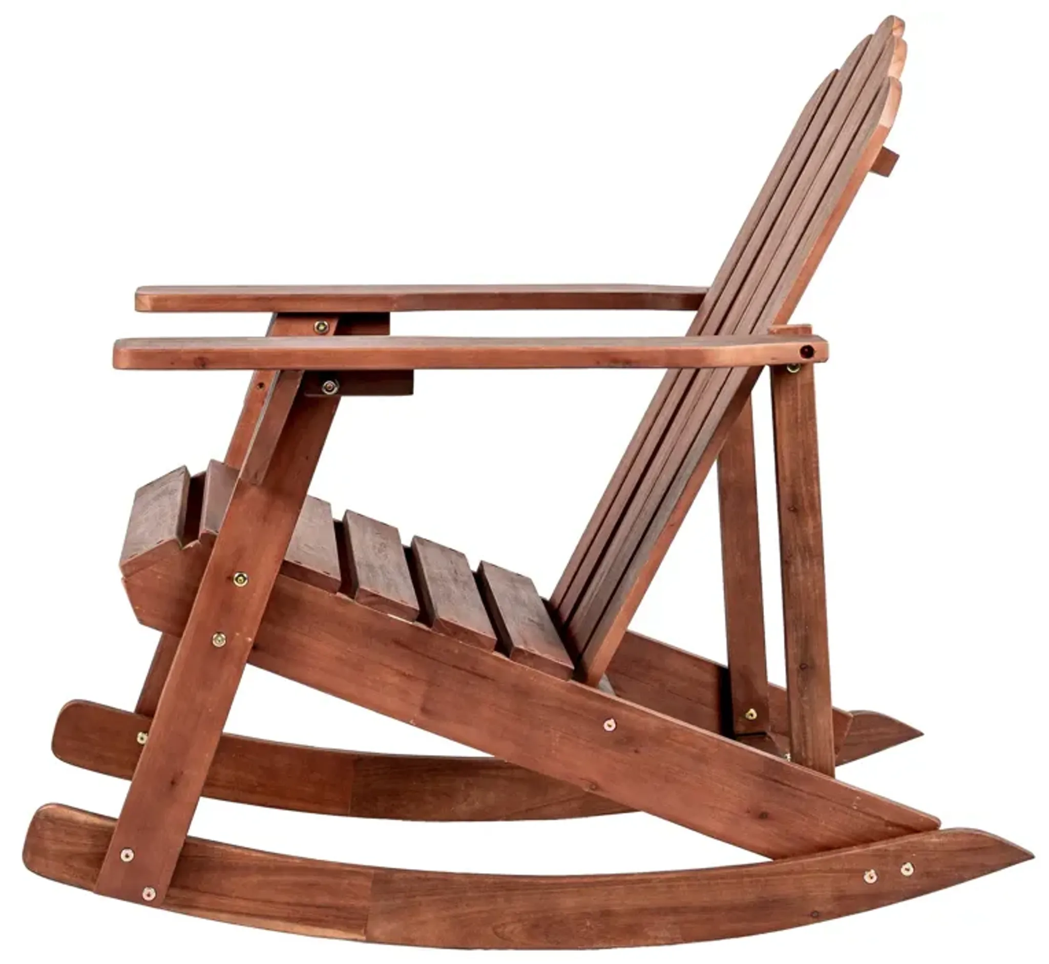 Kiawah Outdoor Patio Classic Acacia Wood Adirondack Rocking Chair ...