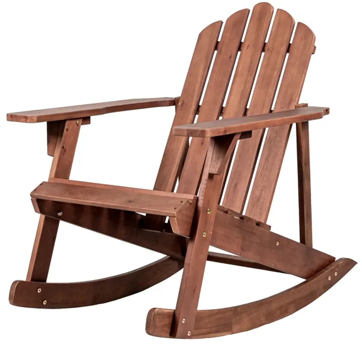 Kiawah Outdoor Patio Classic Acacia Wood Adirondack Rocking Chair