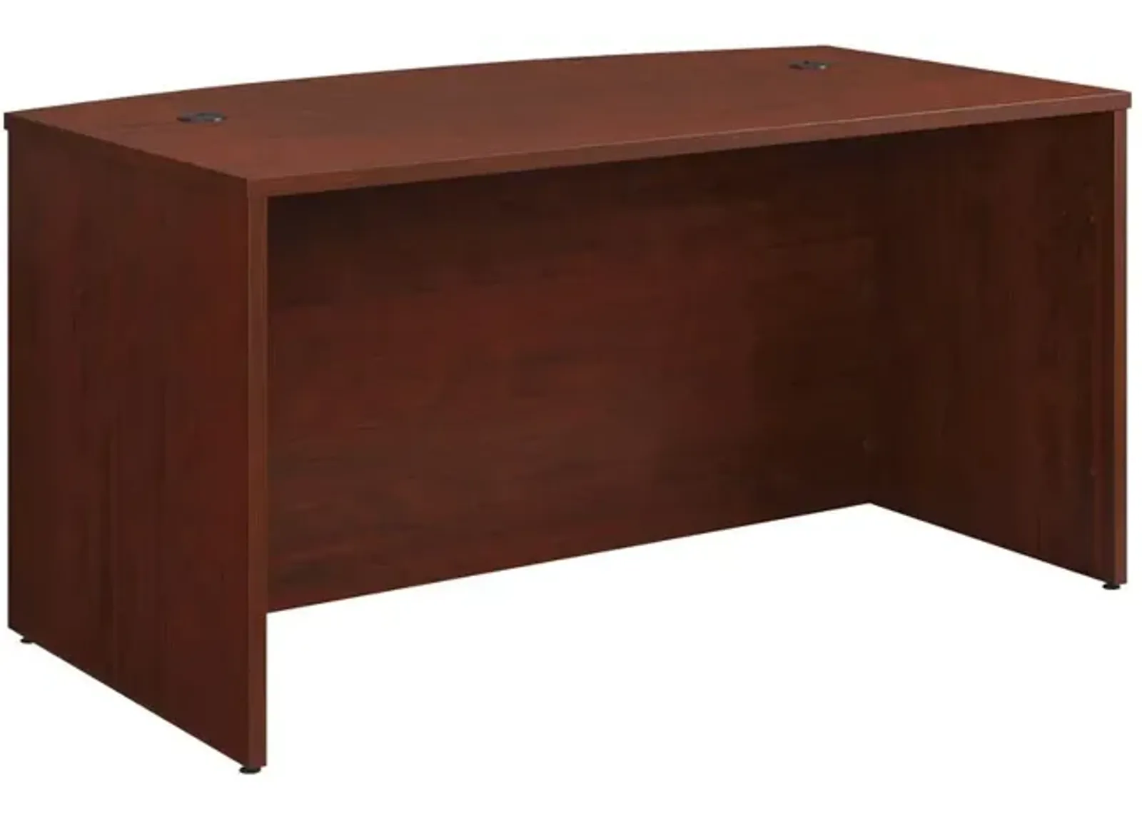 Sauder Affirm 60 Bow Front Desk Shell Classic Cherry