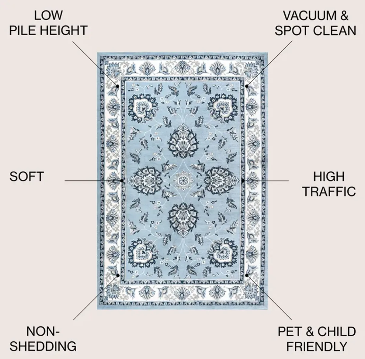 Cherie French Cottage Area Rug