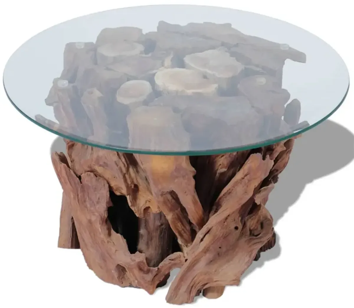 vidaXL Coffee Table Solid Teak Driftwood 23.6"