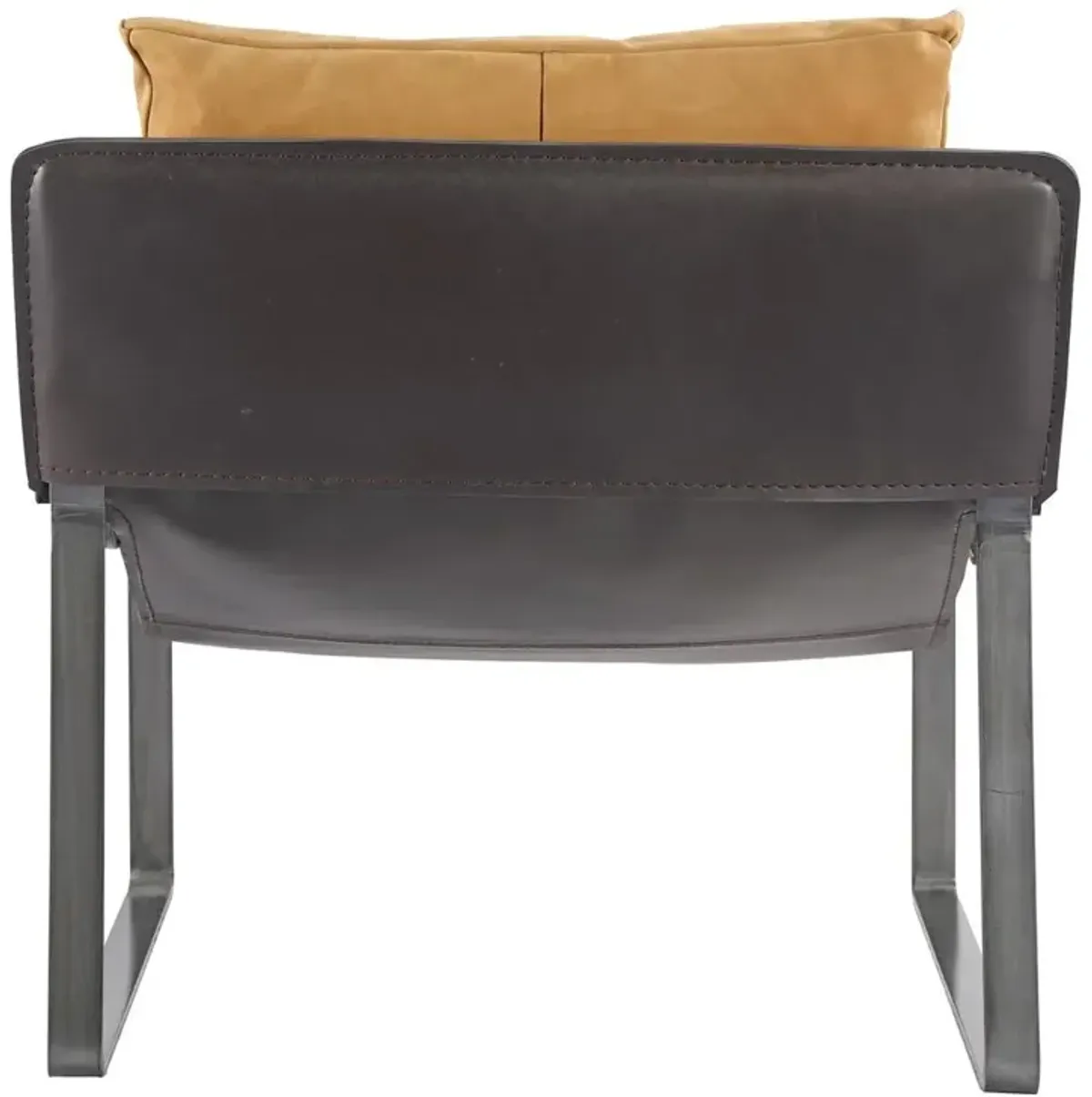 Contemporary Industrial Tan Leather Club Chair, Belen Kox