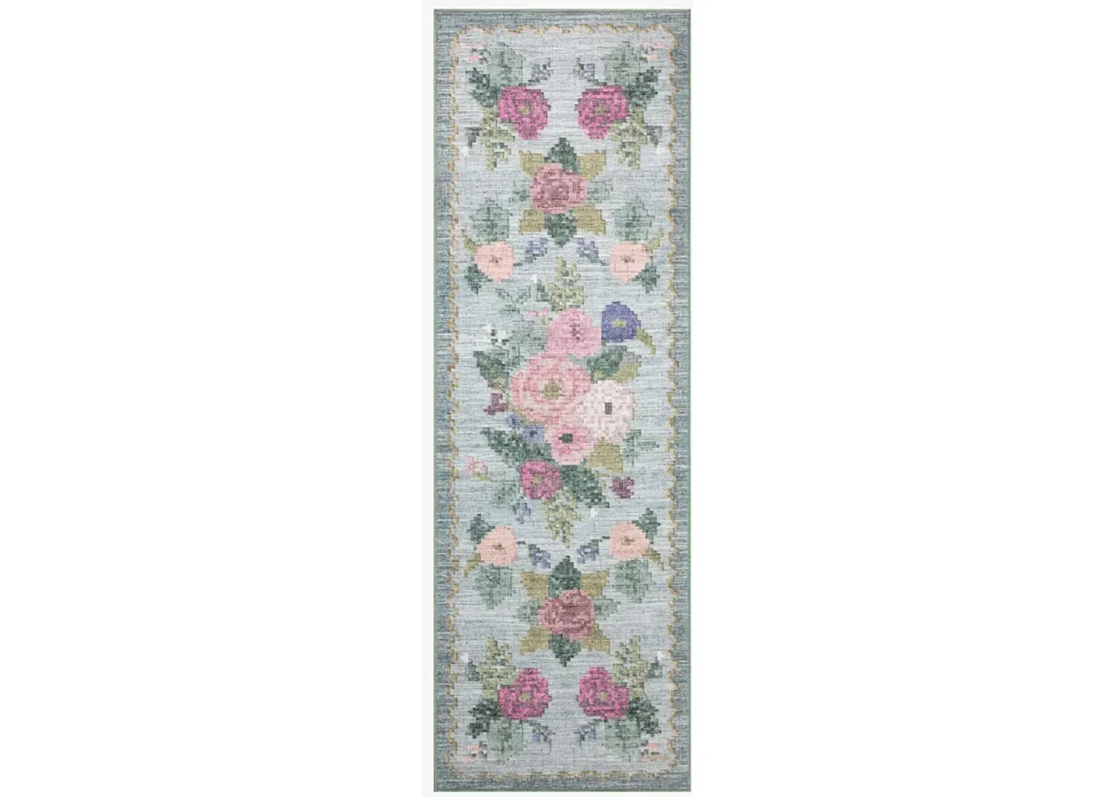 Rosa RSA-02 Sky 2''6" x 12''0" Rug by Rifle Paper Co.