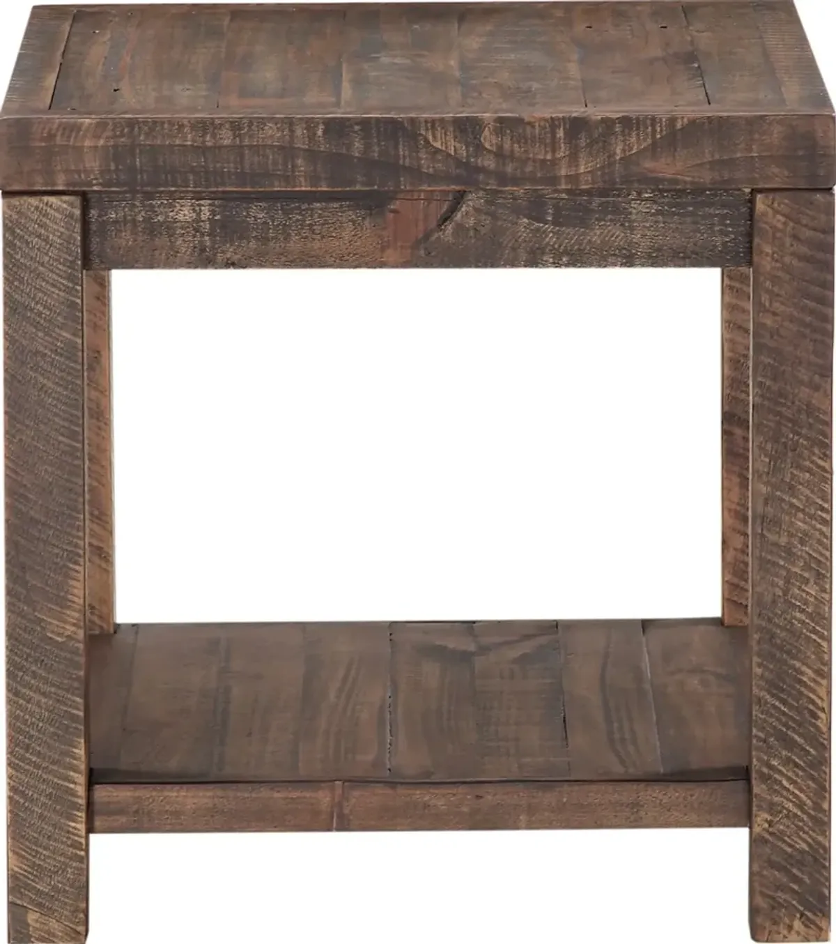 Craster Reclaimed Wood Square Side Table in Smoky Taupe