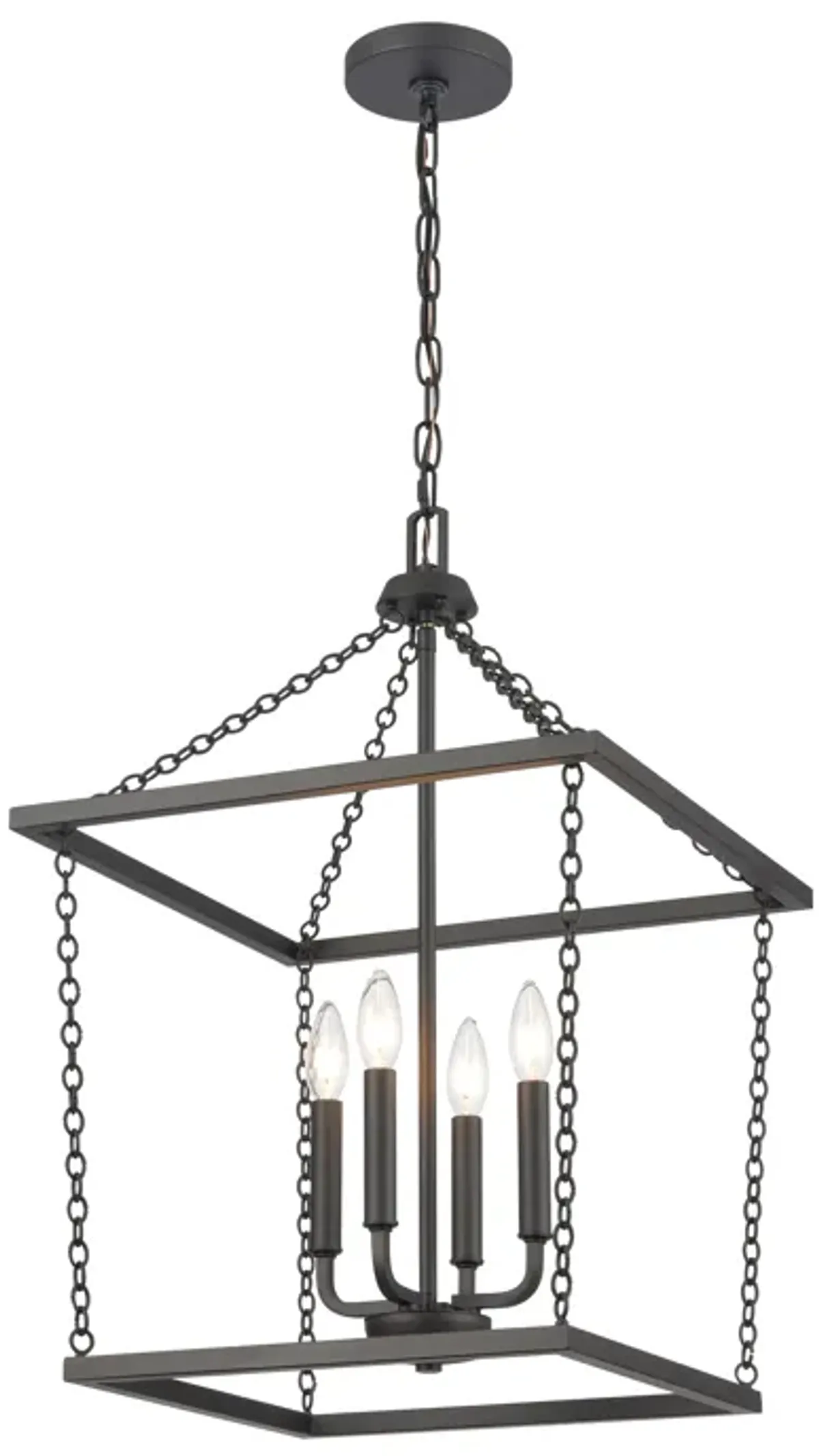 Emmett 17'' Wide 4-Light Black Pendant