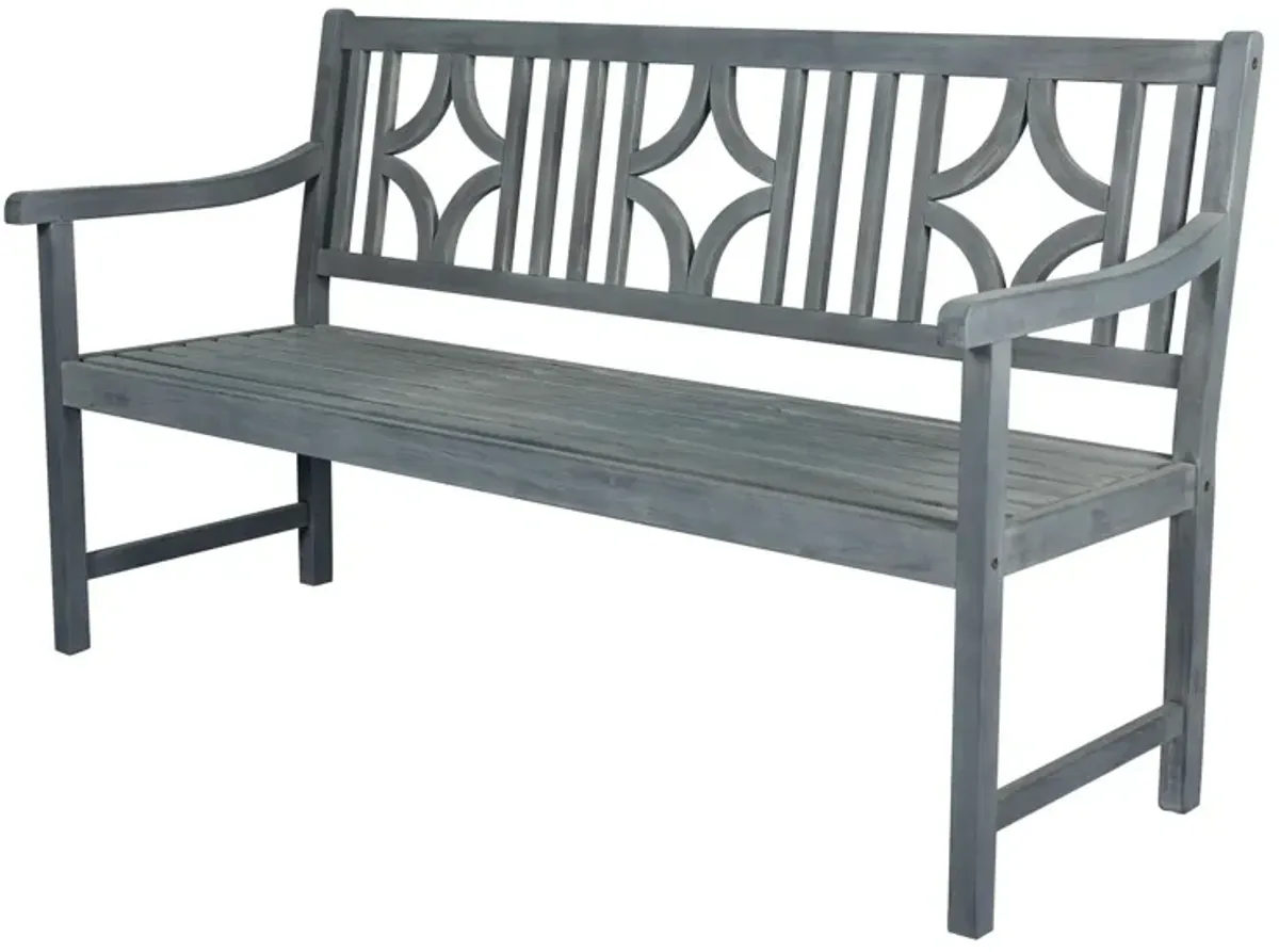 Sloane Ogee Diamond Back Acacia Wood Outdoor Garden Patio Bench