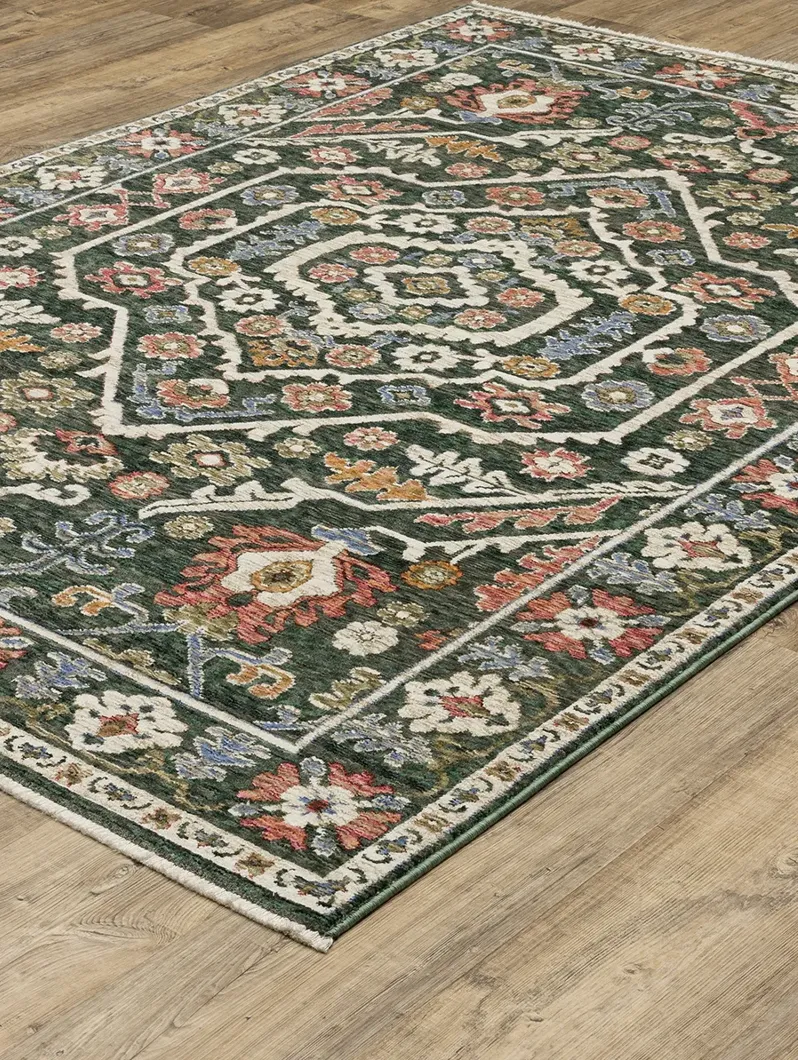 Hastings 2'3" x 7'6" Green Rug