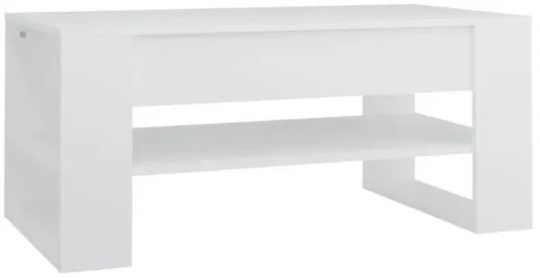 vidaXL Coffee Table White 40.2"x21.7"x17.7" Engineered Wood