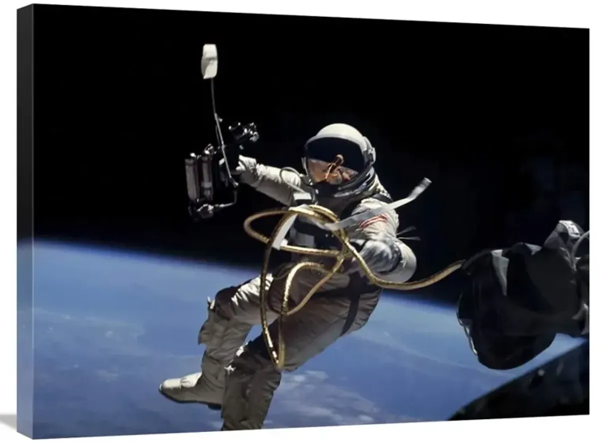 Astronaut Edward White during first EVA performed during Gemini 4 flight-Canvas Art-32x24