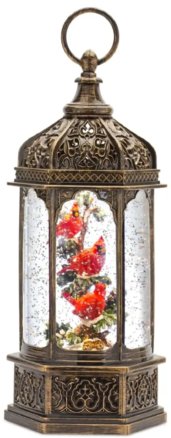 Snow Globe with Cardinals for Winter and Christmas Décor