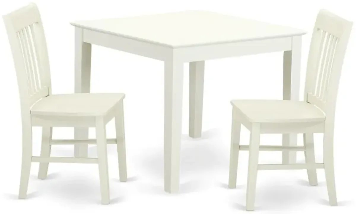 Dining Room Set Linen White, OXNO3-LWH-W