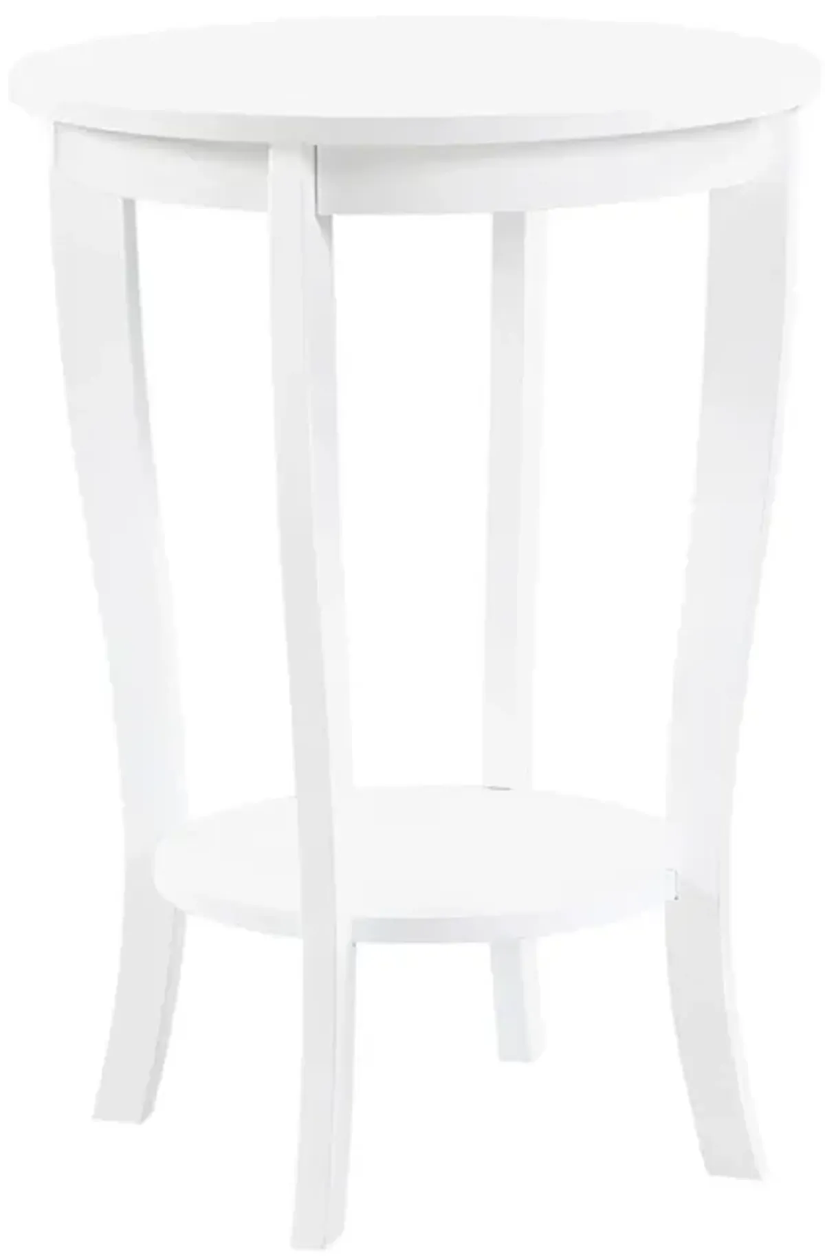 Convenience Concepts American Heritage Round End Table, White