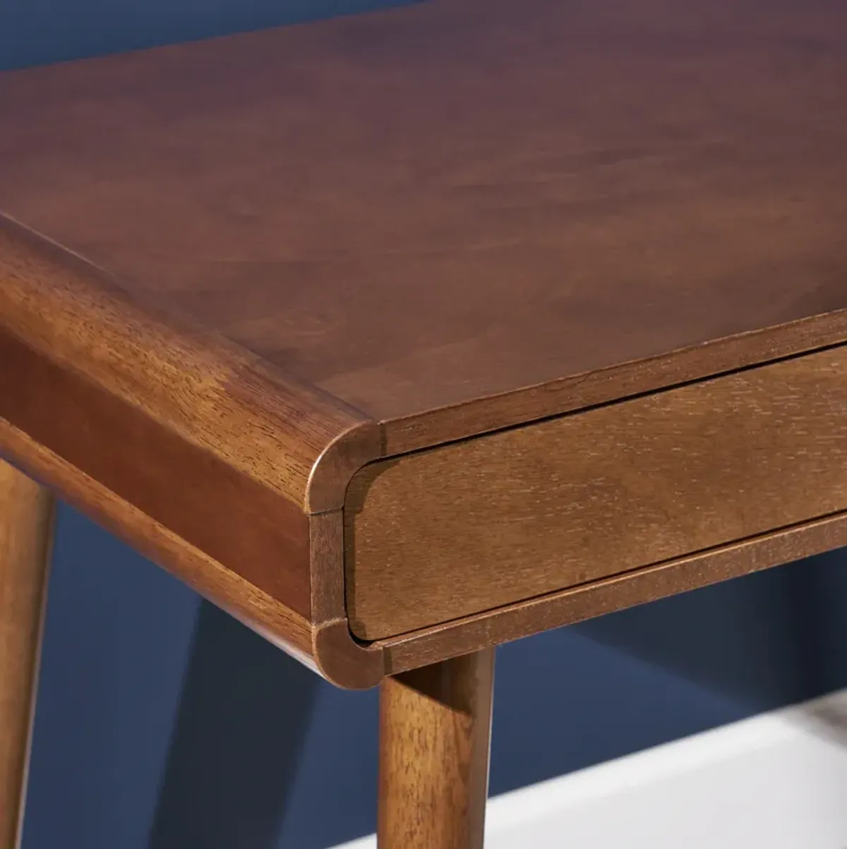 Mid-Century Modern Desk with Drawer for Home Office or Student Room