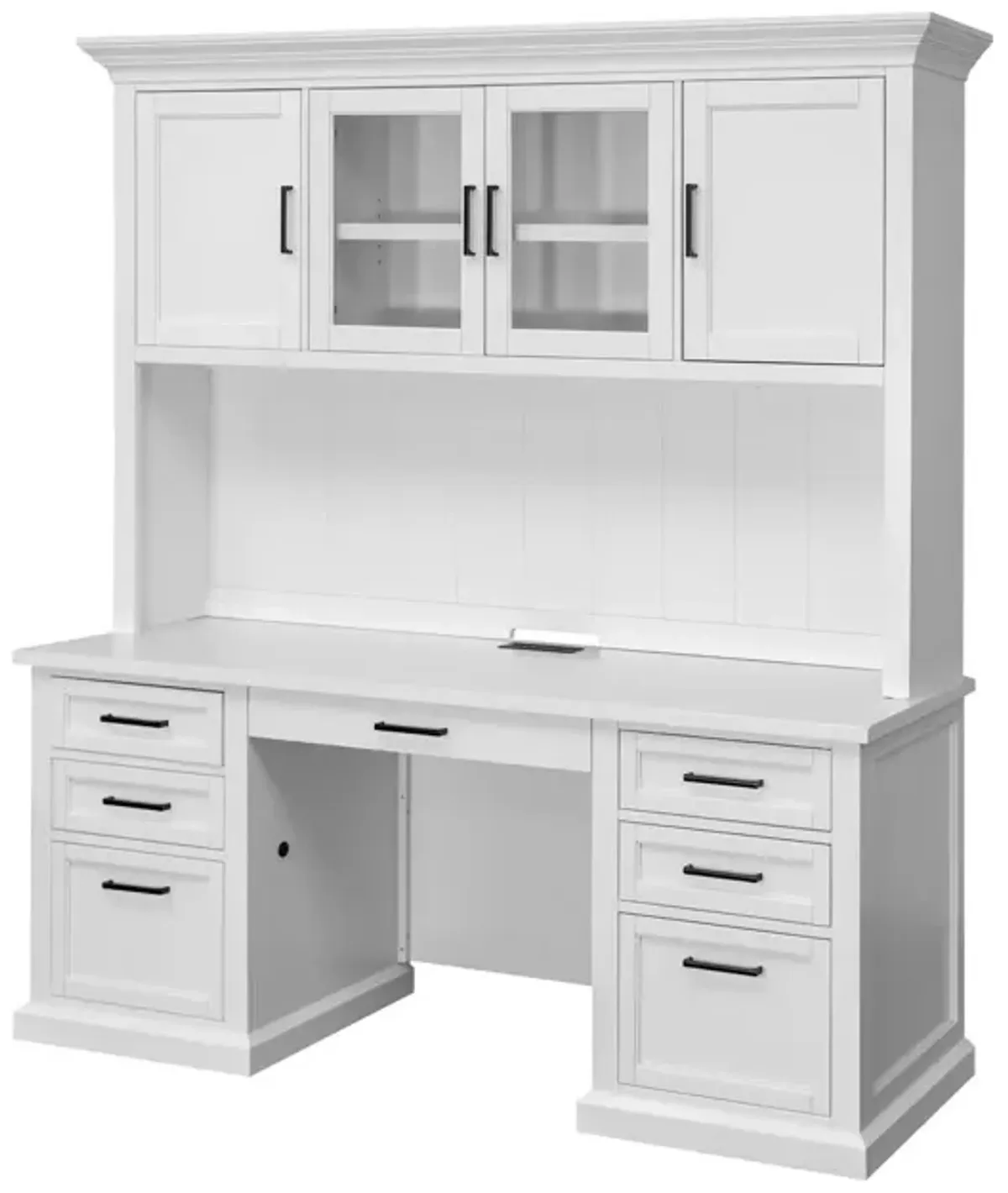 Modern Hutch with Doors & Desk