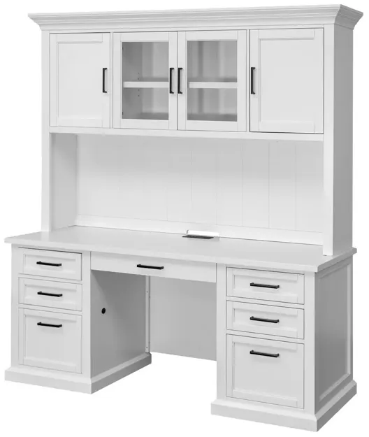 Modern Hutch with Doors & Desk