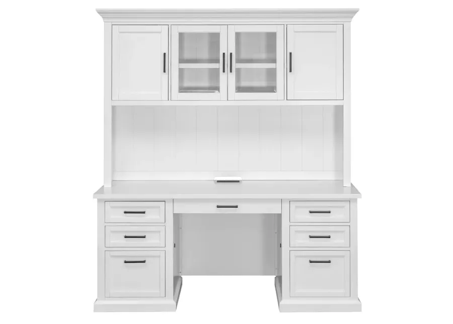 Modern Hutch with Doors & Desk