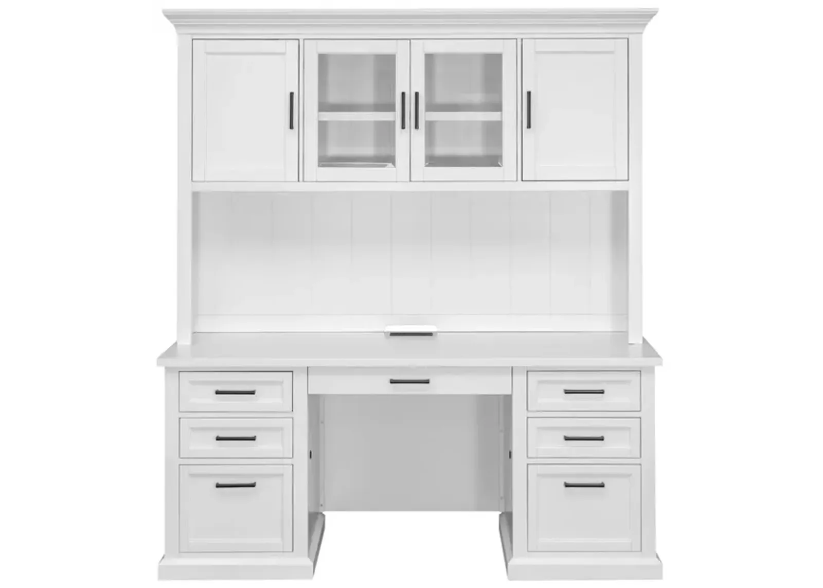 Modern Hutch with Doors & Desk