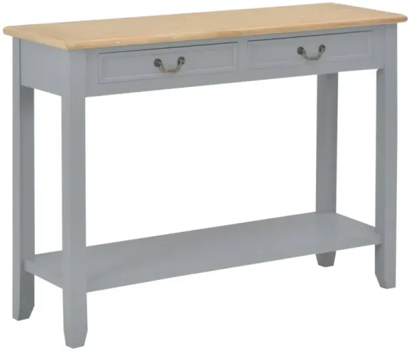 vidaXL Console Table Gray 43.3"x13.7"x31.4" Wood