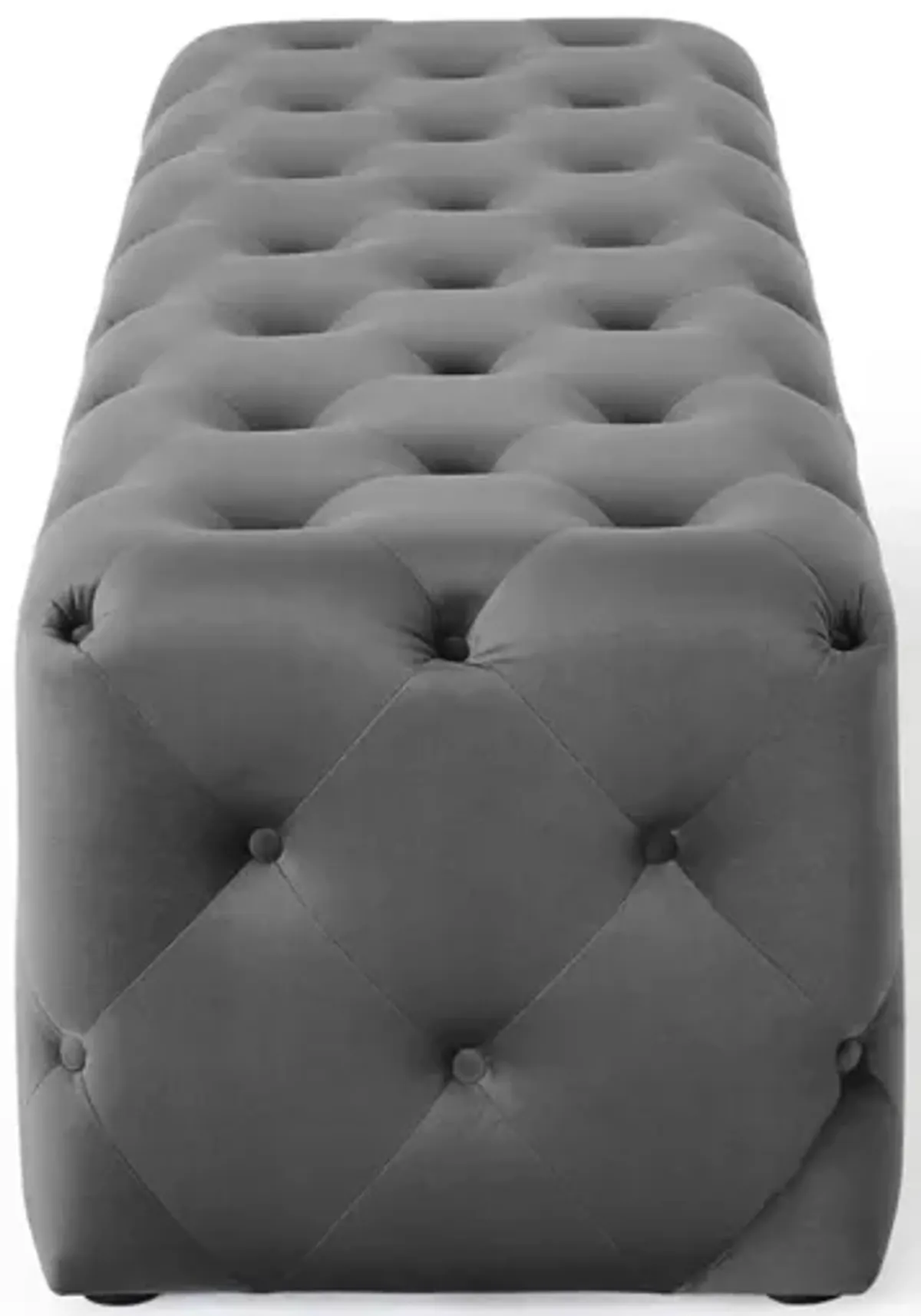 Modway Amour Tufted Performance Velvet Upholstered Entryway Gray, 72" Bench