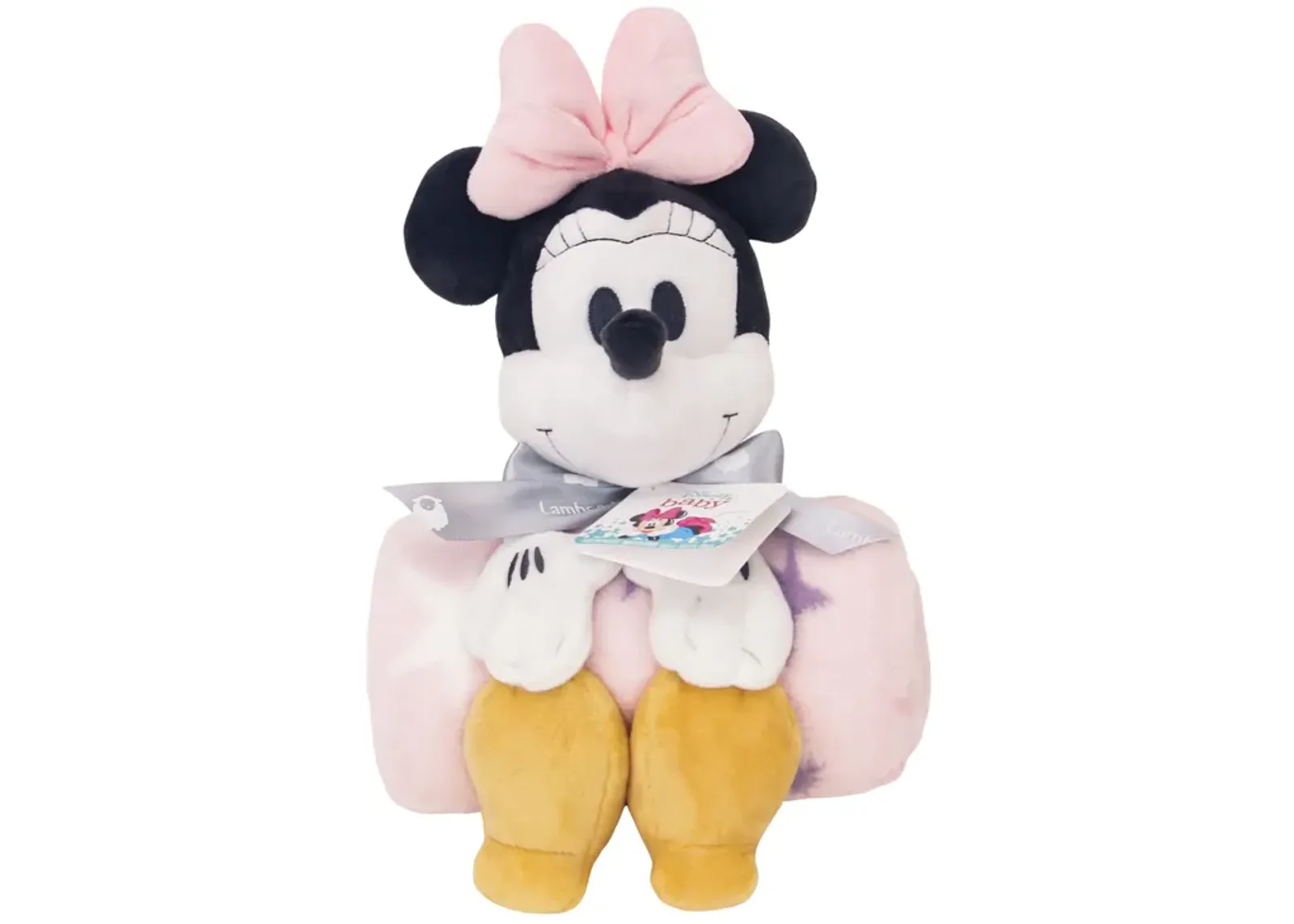 Lambs & Ivy Disney Baby Minnie Mouse Blanket & Plush Baby Gift Set - Pink