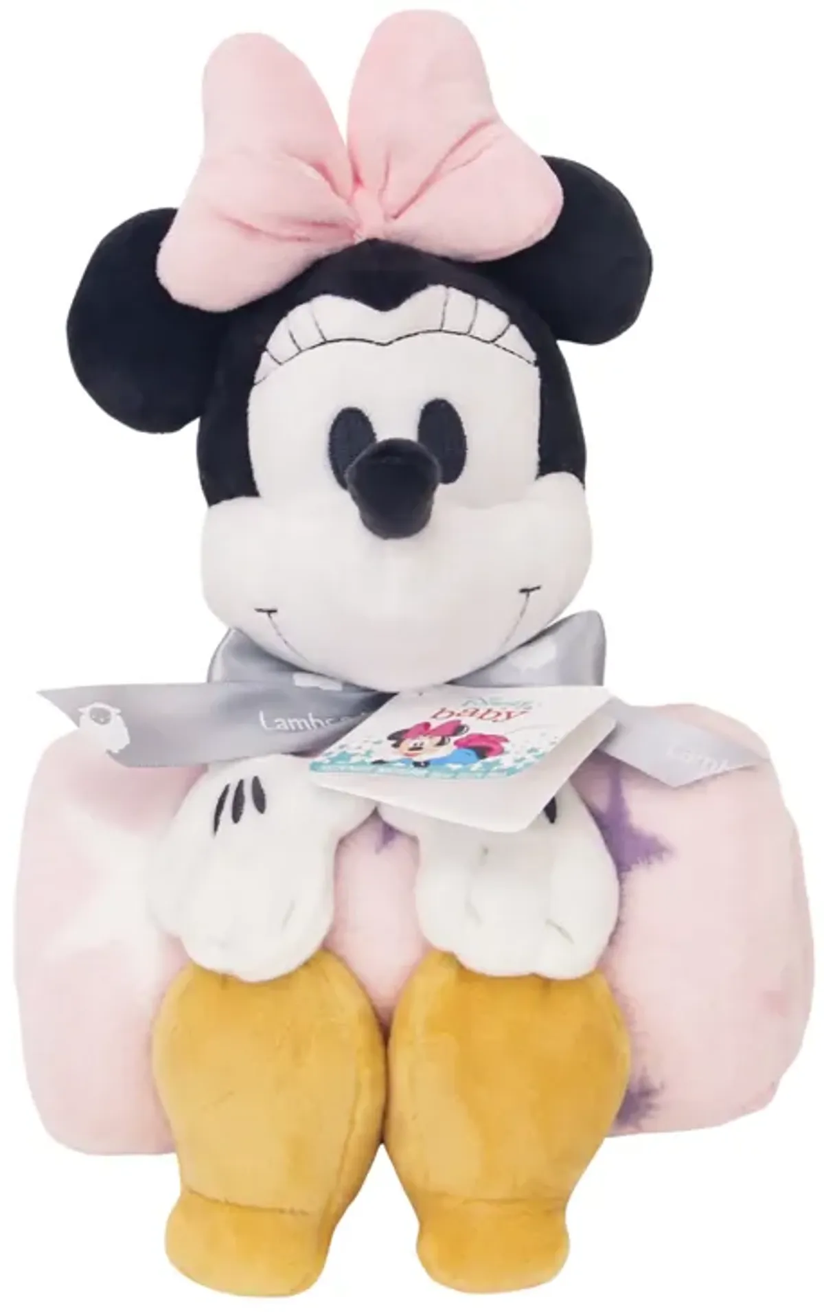 Lambs & Ivy Disney Baby Minnie Mouse Blanket & Plush Baby Gift Set - Pink