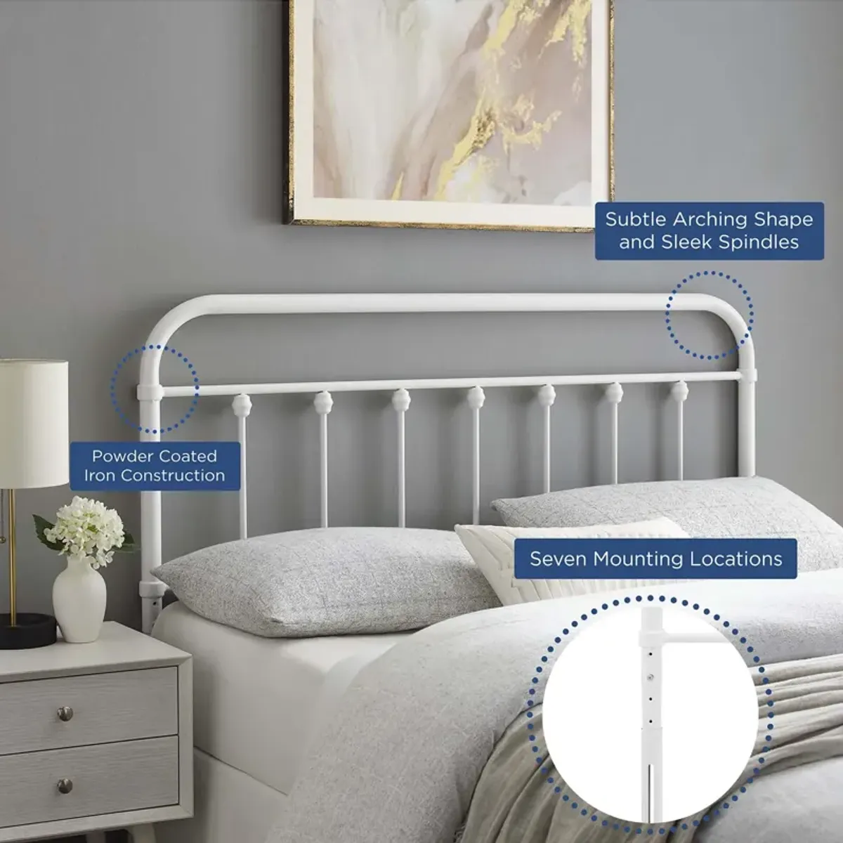 Modway - Sage King Metal Headboard