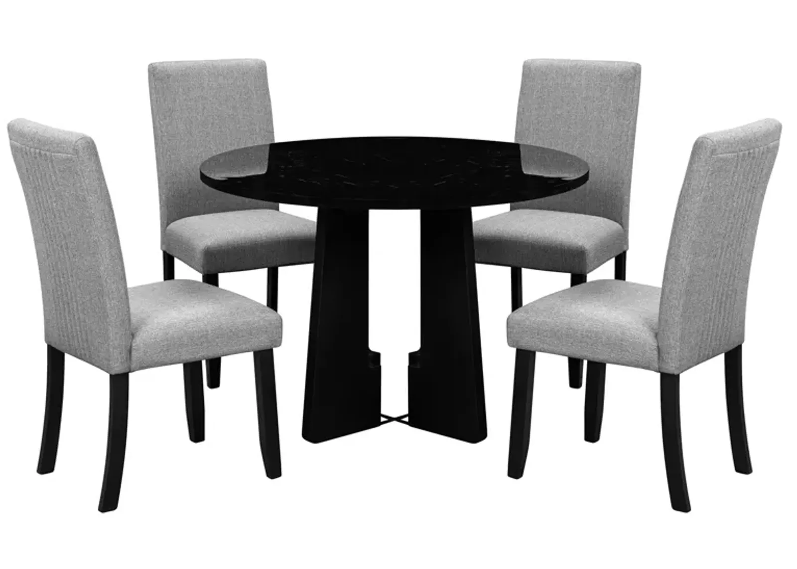 Merax 5-Piece Round Dining Table Chairs Set