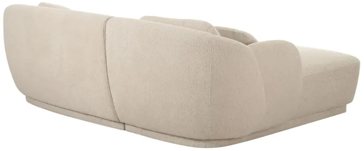 Misty Cream Boucle Sectional - LAF