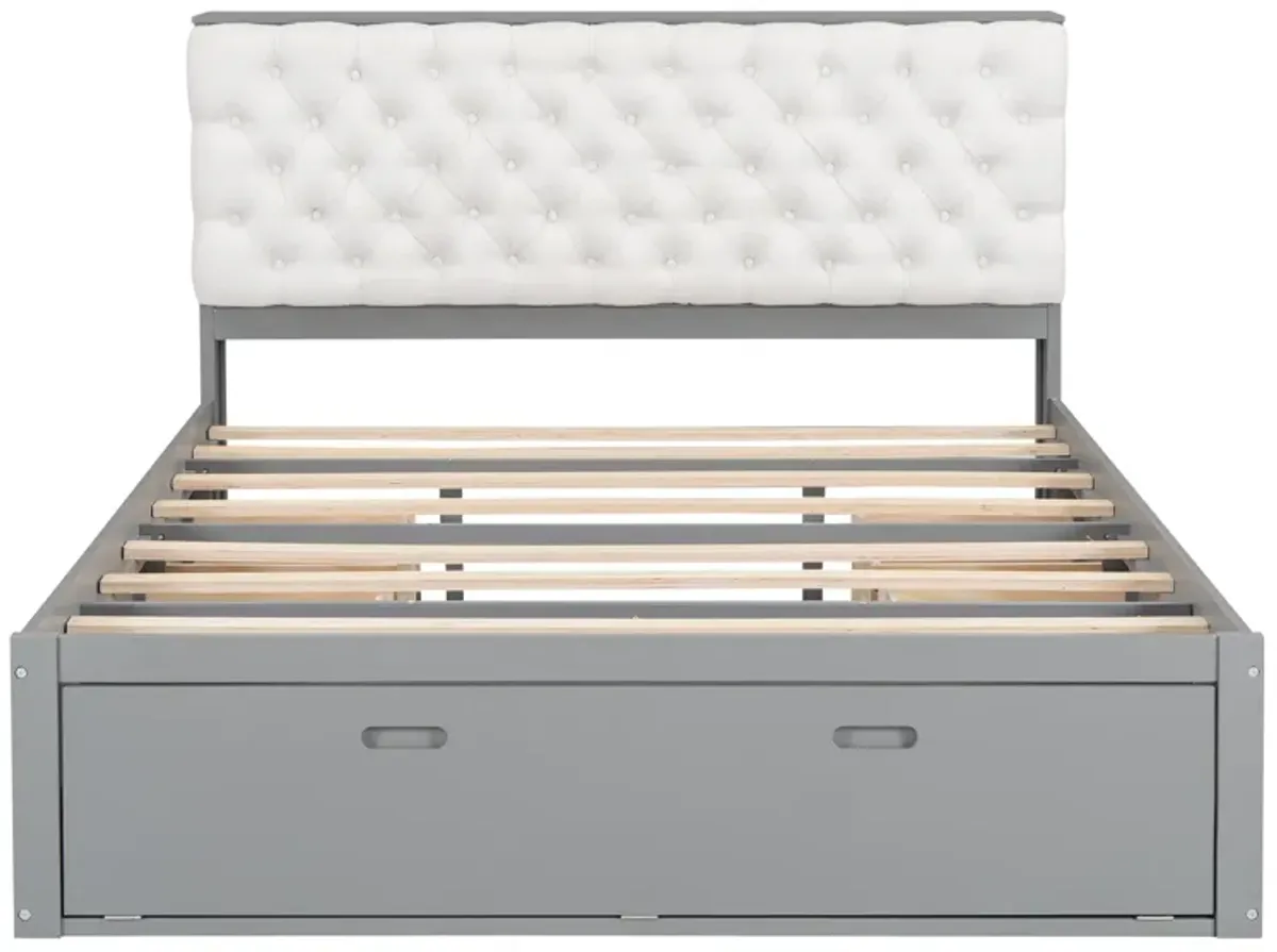 Merax Platform Bed with Storage Headboard