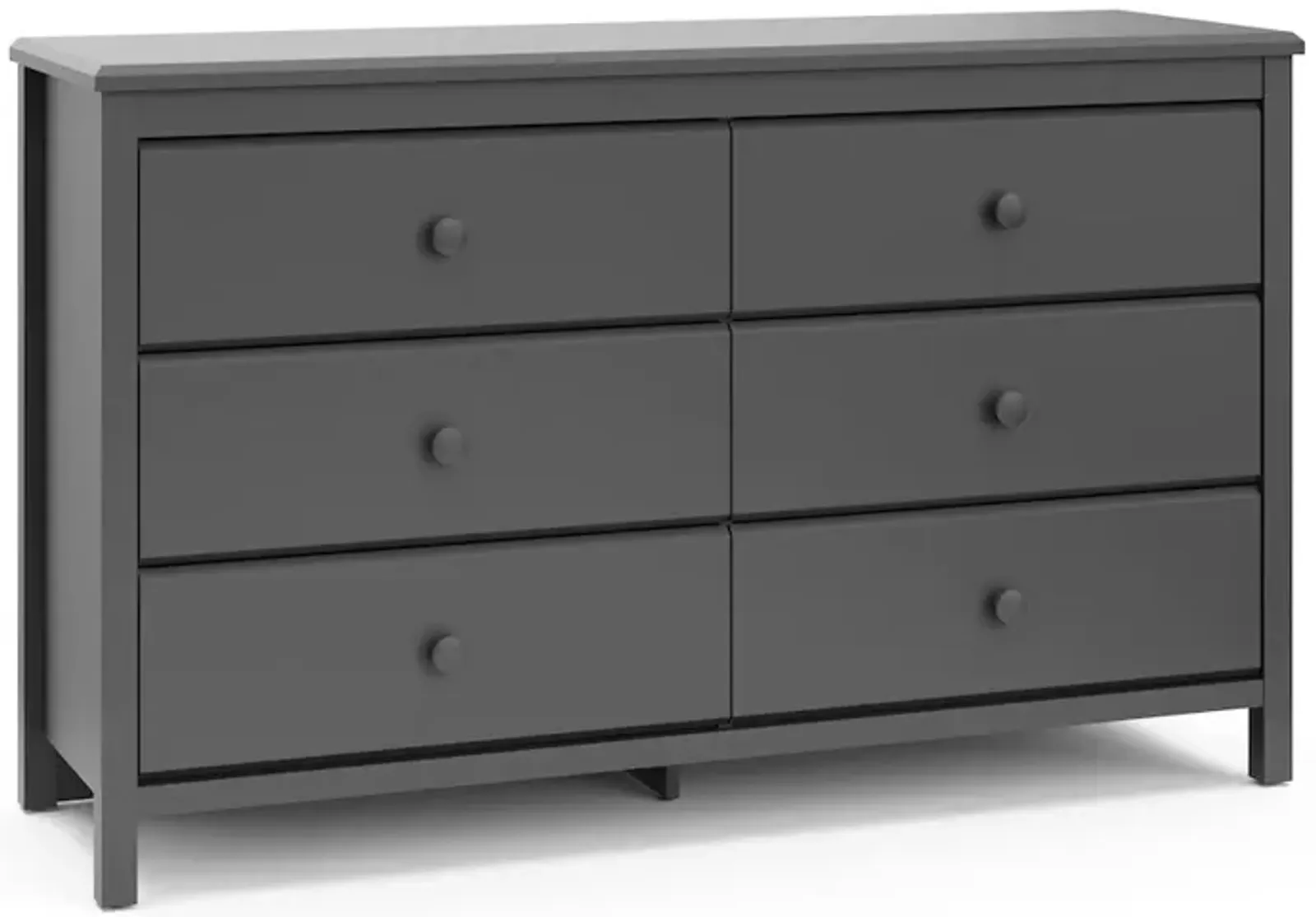 Storkcraft Alpine 6 Drawer Double Dresser (Gray) – GREENGUARD Gold Certified