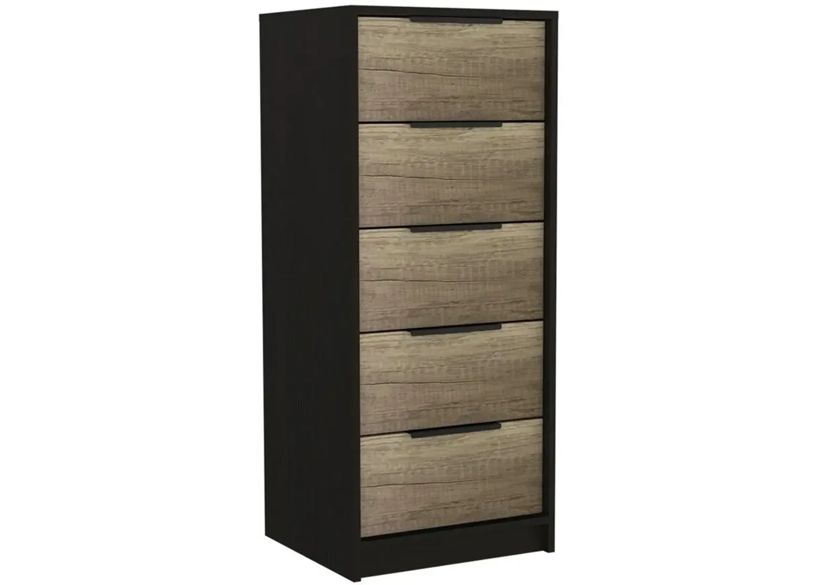 Egeo 5 Drawer Dresser Black Wengue