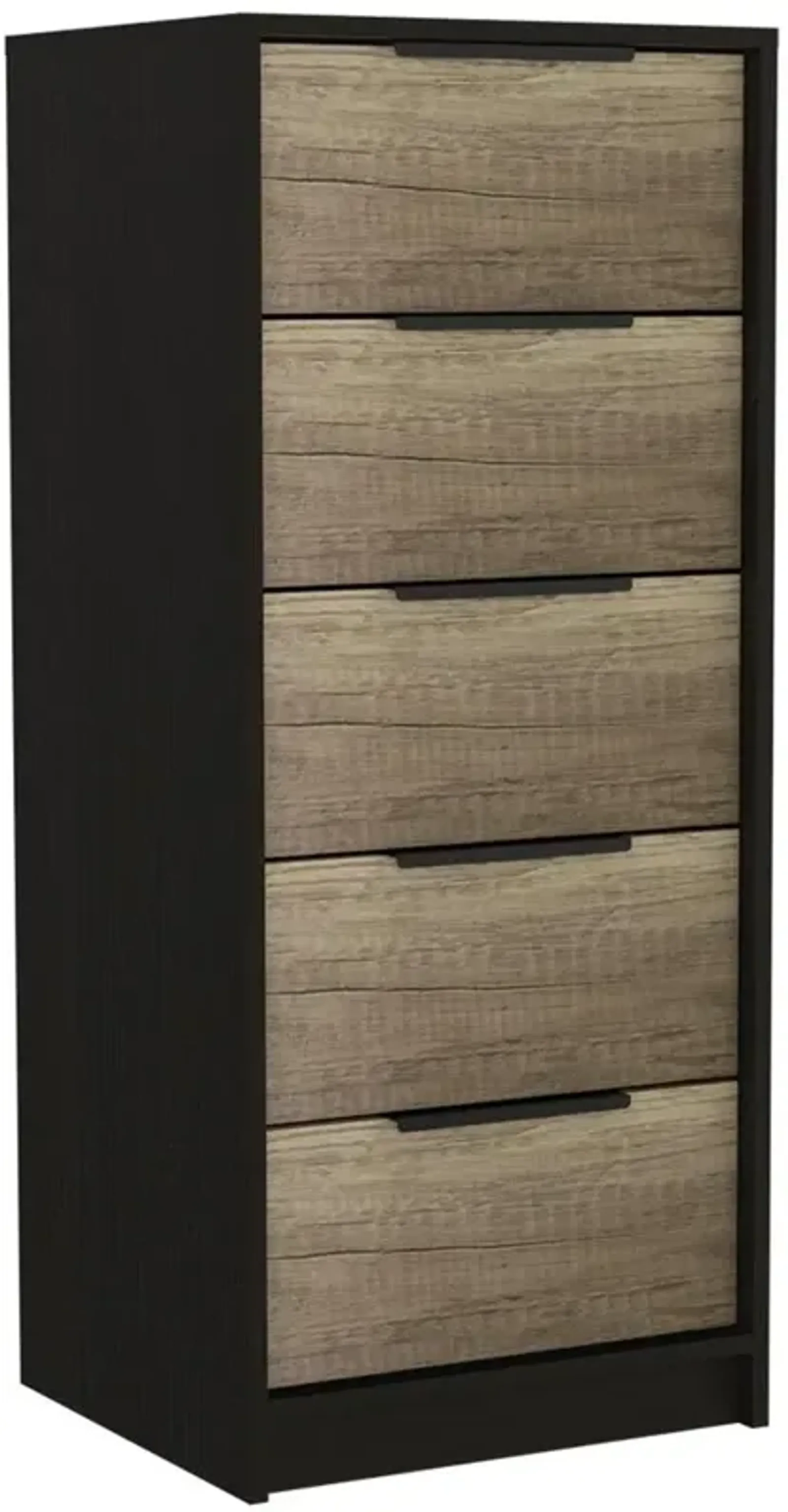 Egeo 5 Drawer Dresser Black Wengue