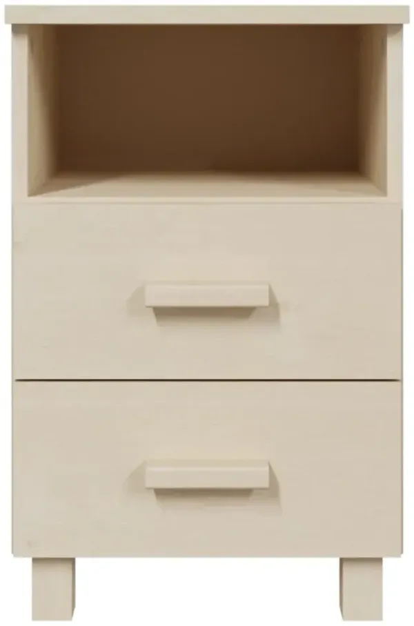 vidaXL Bedside Cabinet Honey Brown 15.7"x13.8"x24.4" Solid Wood Pine