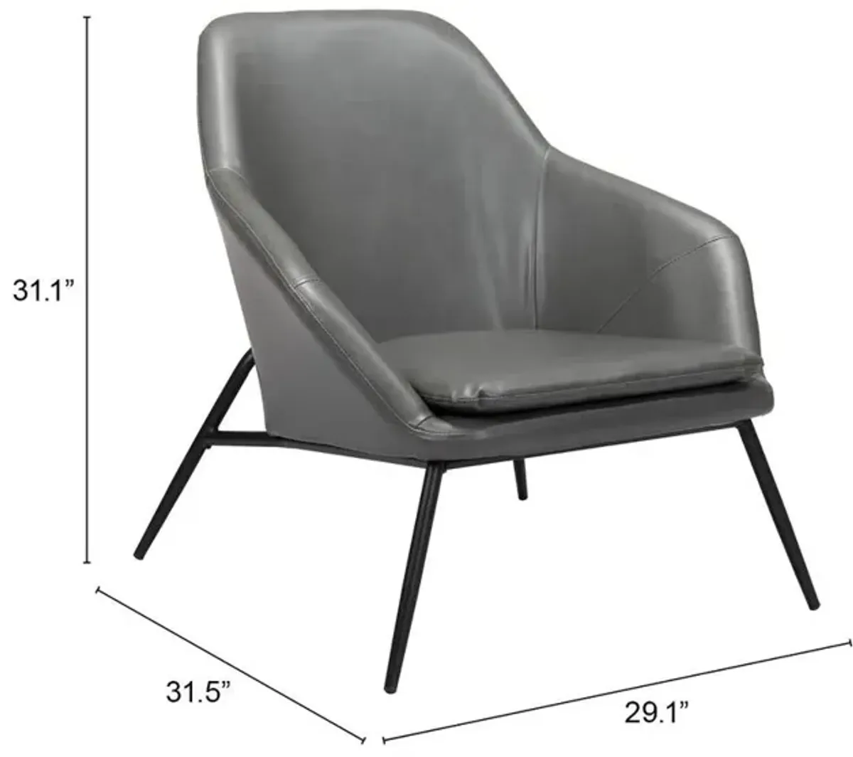 Belen Kox Gray Comfort Accent Chair, Belen Kox