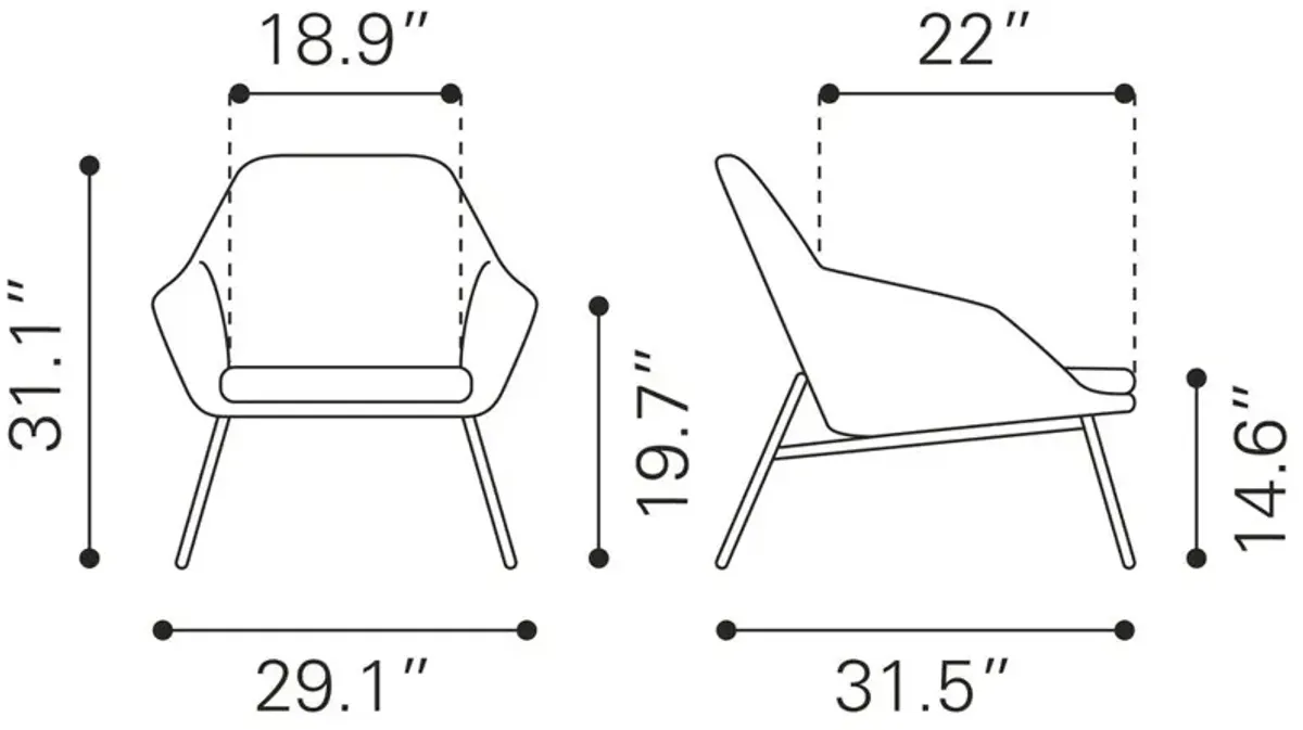 Belen Kox Gray Comfort Accent Chair, Belen Kox
