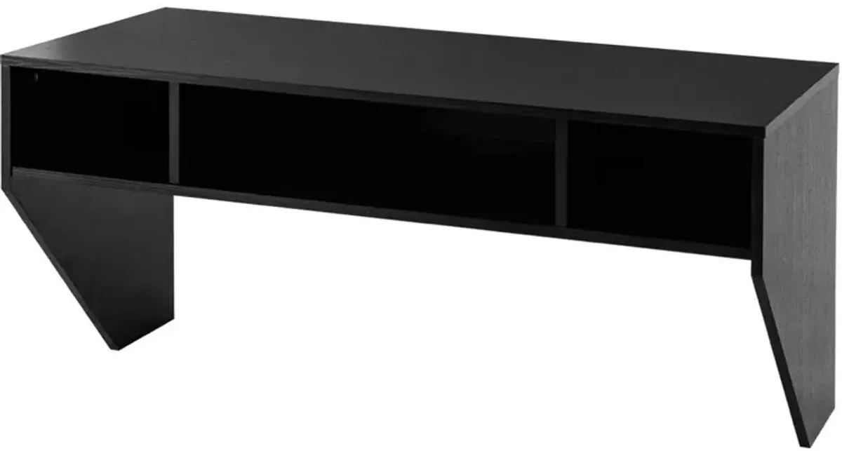 Hivvago Contemporary Space Saver Floating Style Laptop Desk in Black