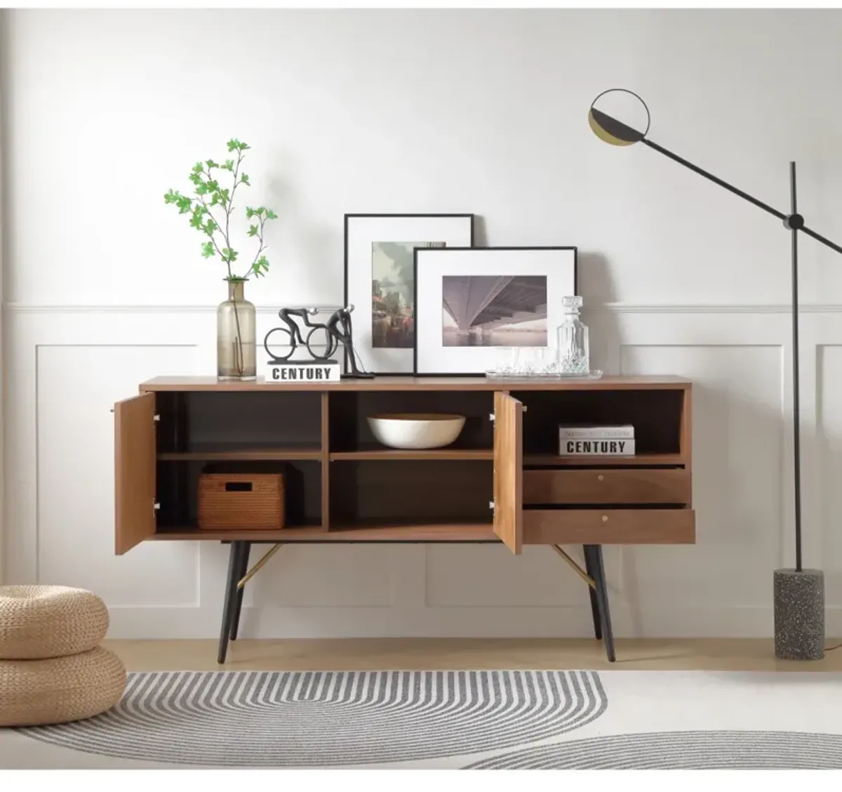 Modern Sideboard with Anti-Topple Design