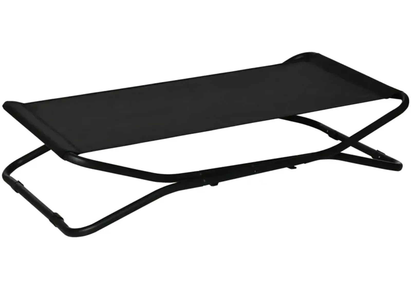 Black Pet Comfort: 44" Cooling Elevated Foldable Dog Bed