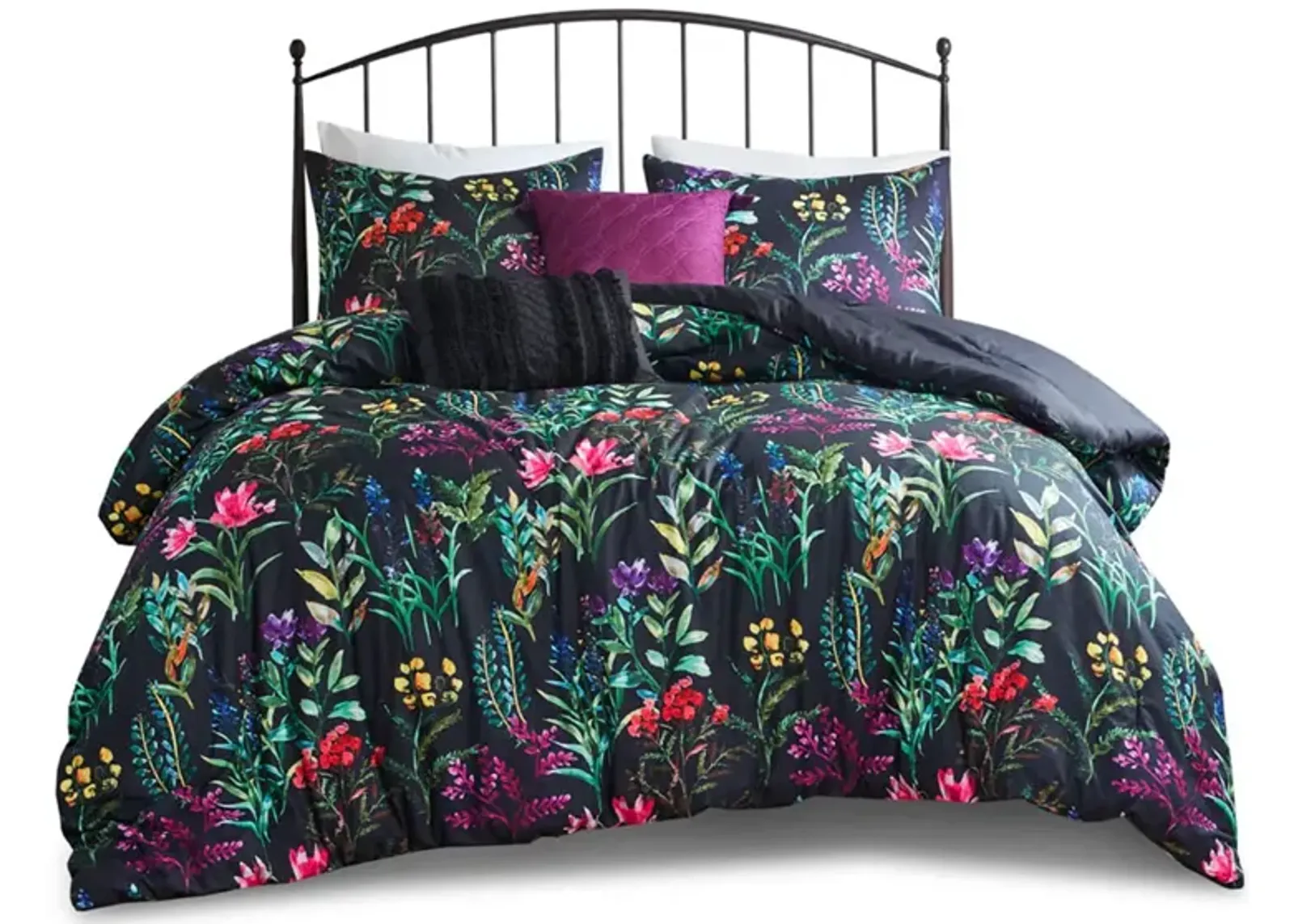 Gracie Mills Mars 5 Piece Floral Softspun Comforter Set