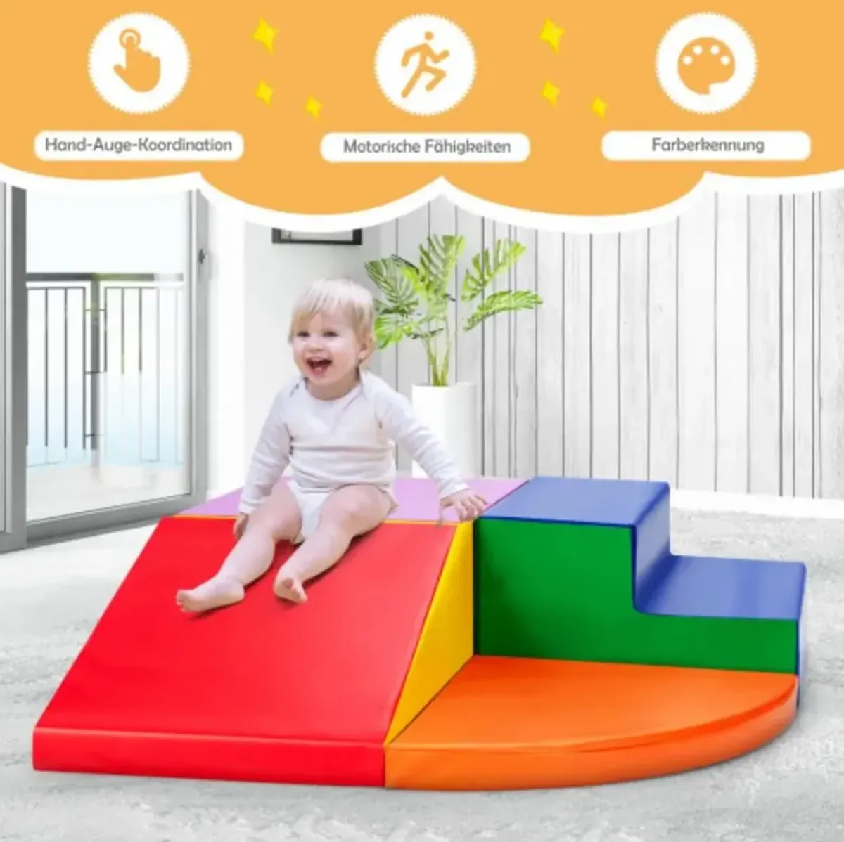 4 Pieces Indoor Toddler Playtime Corner Climber Play Set