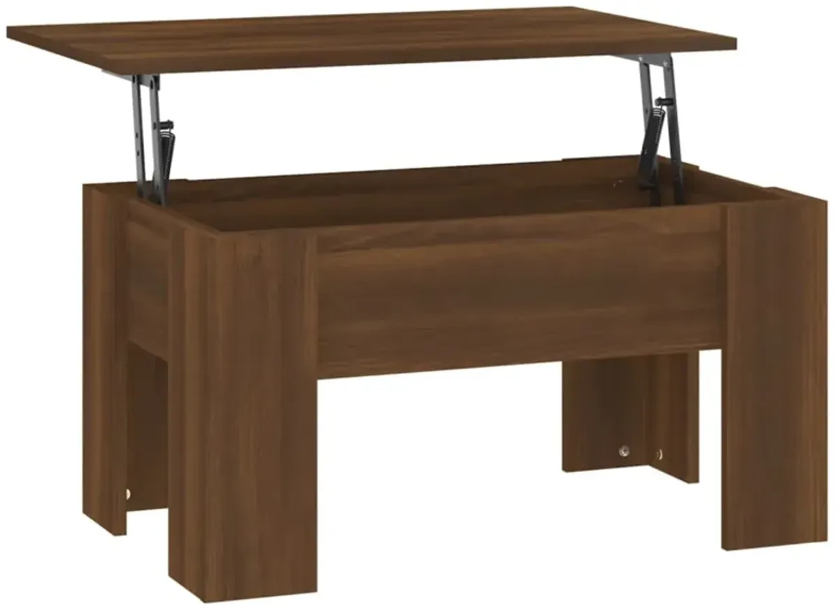 vidaXL Coffee Table Brown Oak 31.1"x19.3"x16.1" Engineered Wood