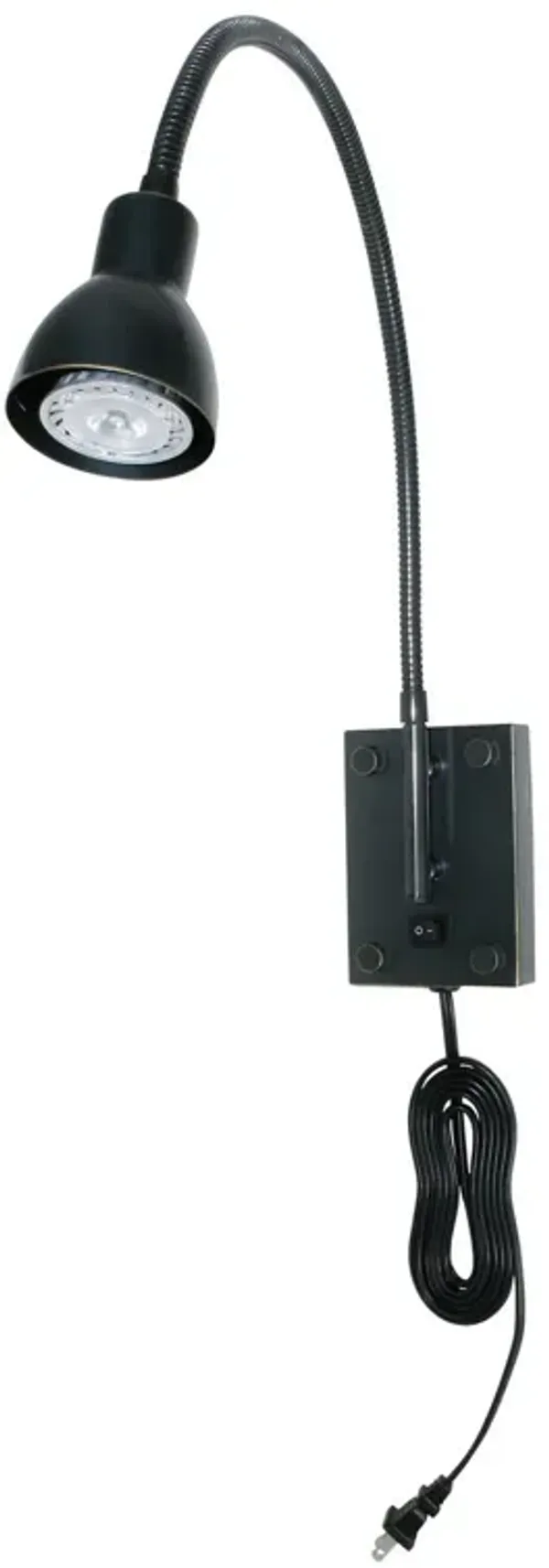 Metal Round Wall Reading Lamp with Plug in Switch