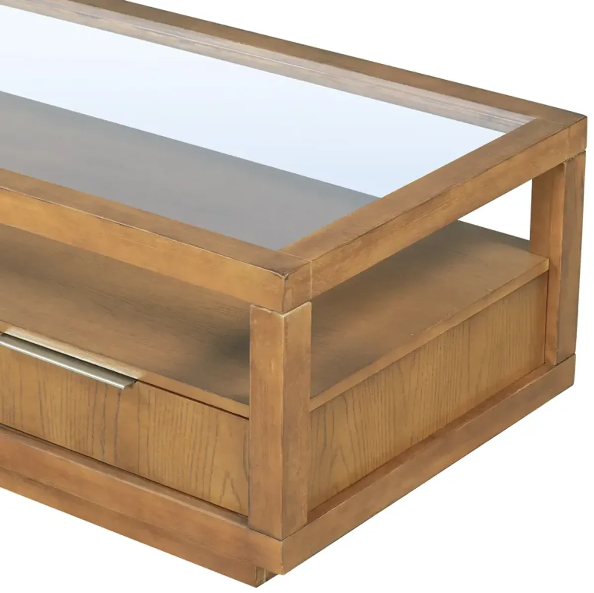 Merax Modern  Coffee Table with 2 Drawers