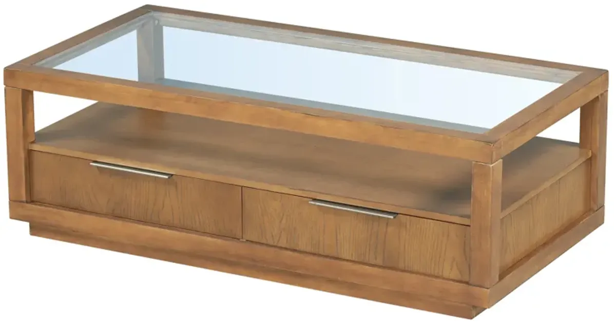 Merax Modern  Coffee Table with 2 Drawers