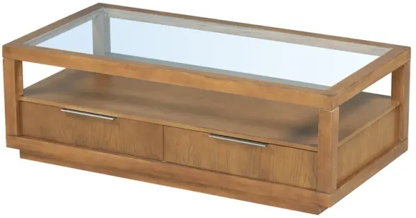 Merax Modern  Coffee Table with 2 Drawers