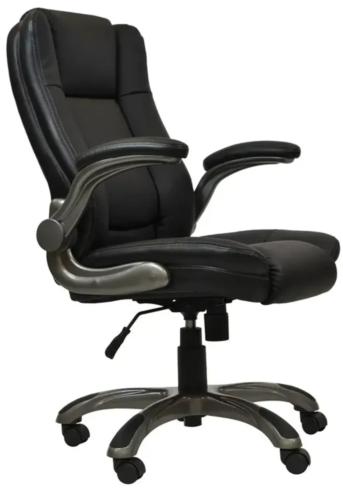 Techni Mobili Medium Back Executive Office Chair with Flip-up Arms. Color: Black