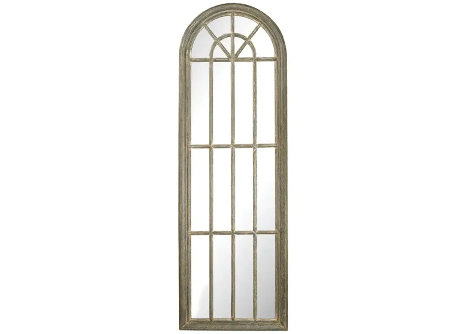 Arched Windowpane Mirror